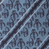 Star Wars Mandalorian and Mythosaur Blue and Navy Striped Tie - Cufflinks.com - Flyclothing LLC
