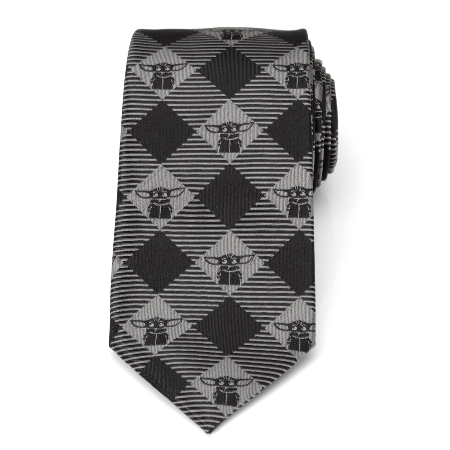 Star Wars Grogu Black Plaid Tie - Cufflinks.com - Flyclothing LLC