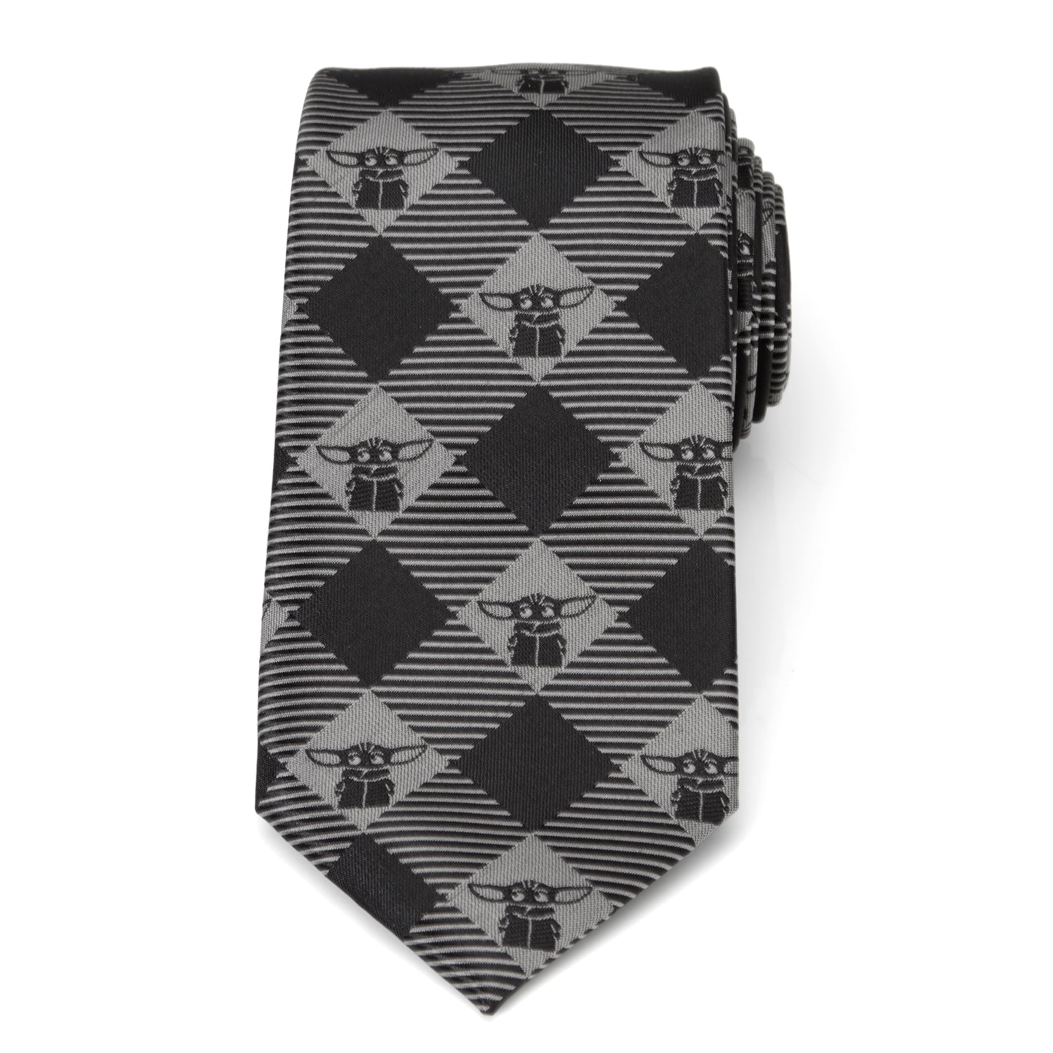 Star Wars Grogu Black Plaid Tie - Cufflinks.com - Flyclothing LLC