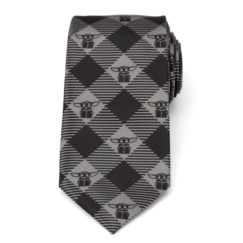 Star Wars Grogu Black Plaid Tie - Cufflinks.com - Flyclothing LLC