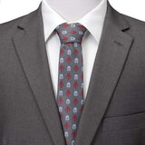 Star Wars Mandalorian and Mythosaur Red and Gray Tie - Cufflinks.com - Flyclothing LLC