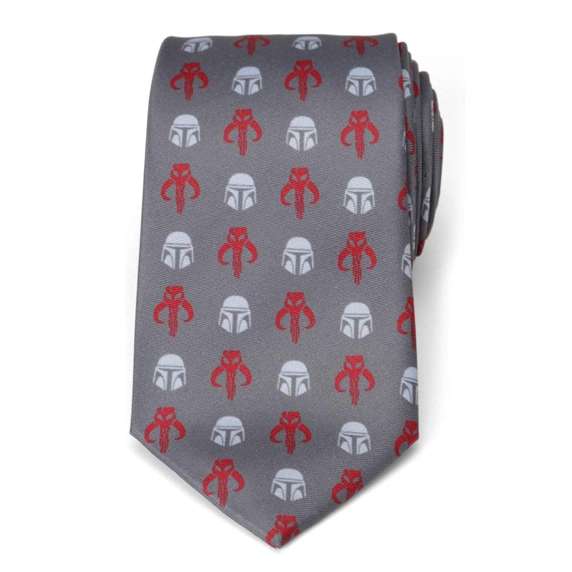 Star Wars Mandalorian and Mythosaur Red and Gray Tie - Cufflinks.com - Flyclothing LLC