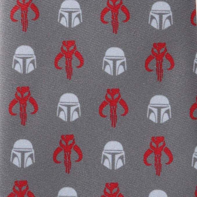 Star Wars Mandalorian and Mythosaur Red and Gray Tie - Cufflinks.com - Flyclothing LLC