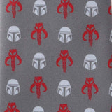 Star Wars Mandalorian and Mythosaur Red and Gray Tie - Cufflinks.com - Flyclothing LLC