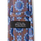 Star Wars Obi-Wan Kenobi and Anakin Skywalker LIGHTSABER Battle Blue Tie - Cufflinks.com - Flyclothing LLC