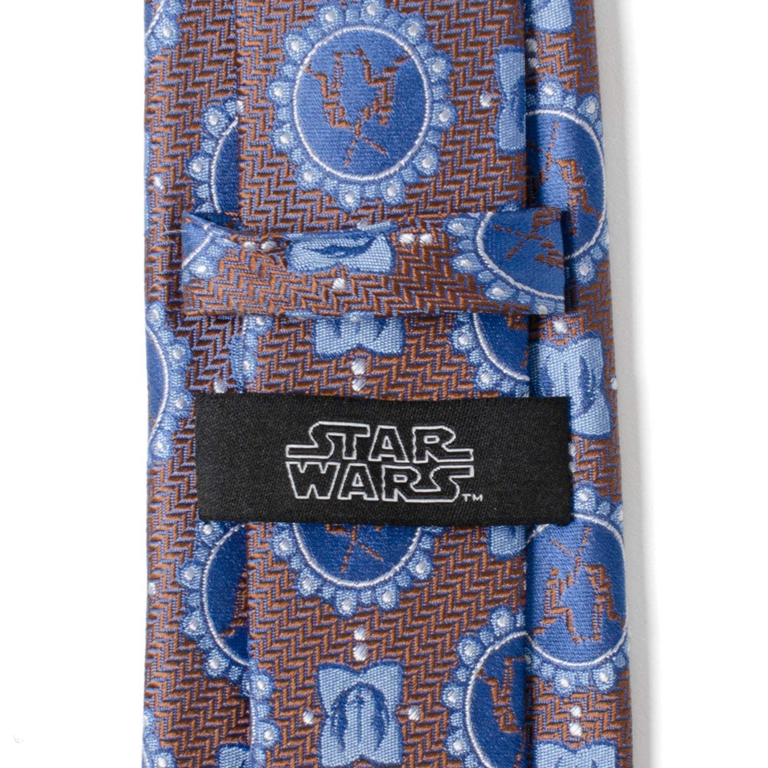 Star Wars Obi-Wan Kenobi and Anakin Skywalker LIGHTSABER Battle Blue Tie - Cufflinks.com - Flyclothing LLC