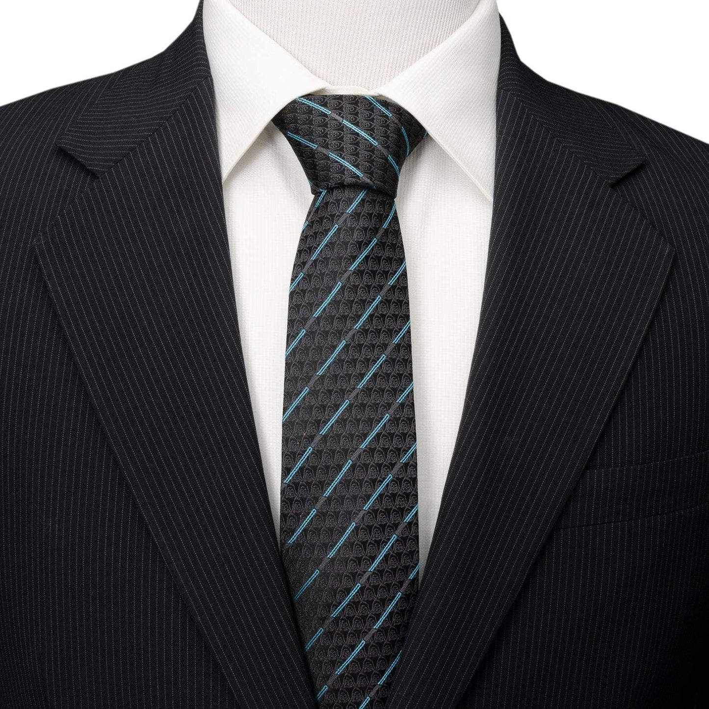Star Wars Obi-Wan Kenobi LIGHTSABER Pattern Black Tie - Cufflinks.com - Flyclothing LLC
