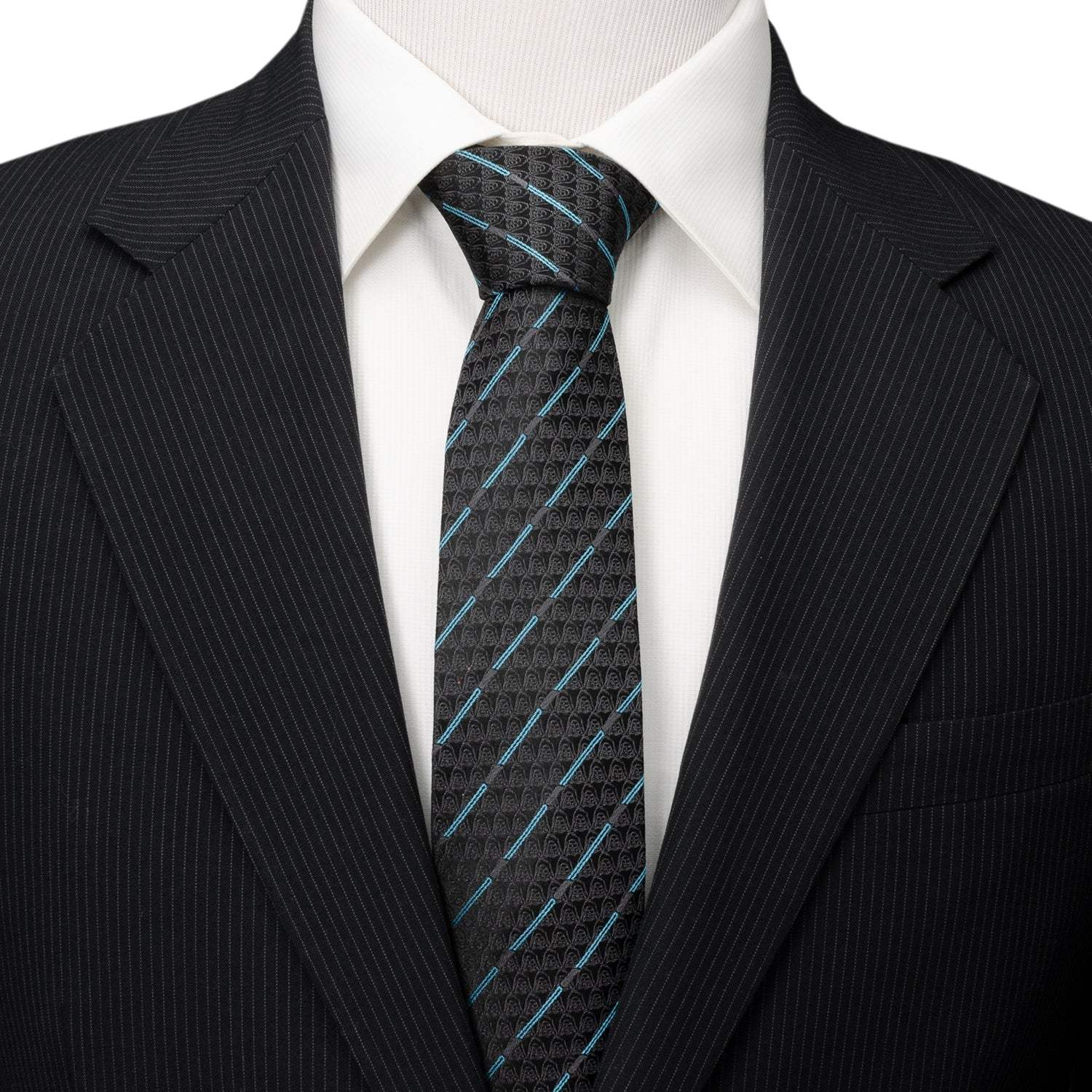 Star Wars Obi-Wan Kenobi LIGHTSABER Pattern Black Tie - Cufflinks.com - Flyclothing LLC