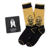 Star Wars C-3PO Dress Socks and R2-D2 Lapel Pin Gift Set - Cufflinks.com - Flyclothing LLC