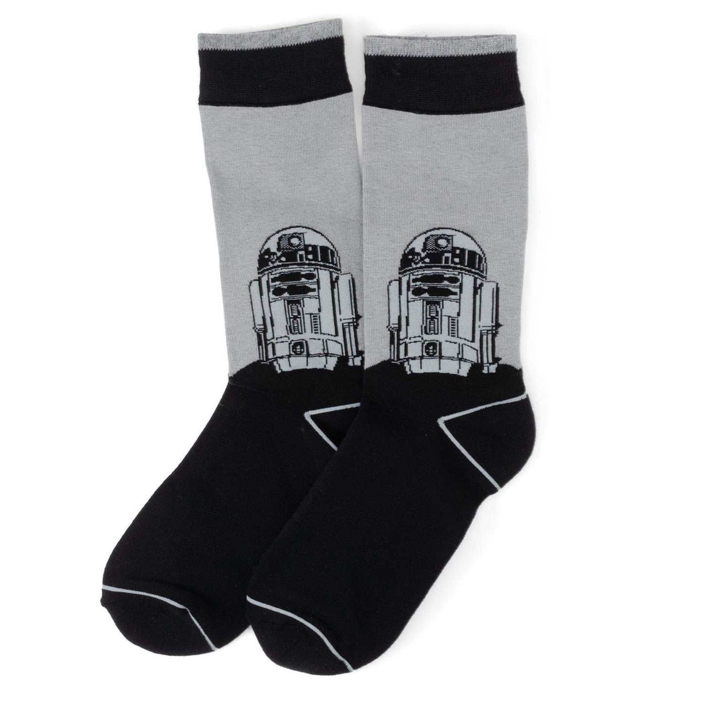 Star Wars R2-D2 Men's Gray and Black Mod Dress Socks and Lapel Pin Gift Set - Cufflinks.com - Flyclothing LLC