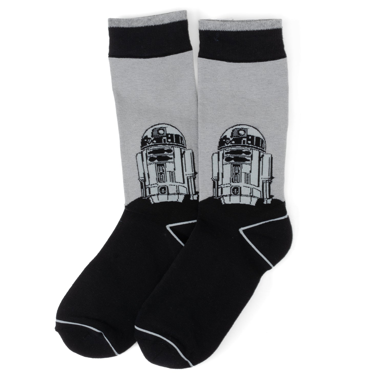 Star Wars R2-D2 Men's Gray and Black Mod Dress Socks and Lapel Pin Gift Set - Cufflinks.com - Flyclothing LLC