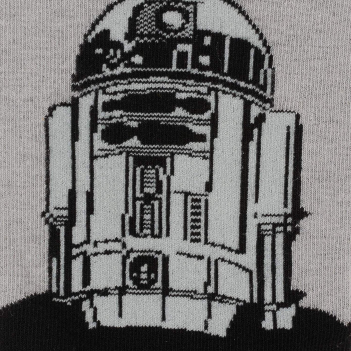 Star Wars R2-D2 Men's Gray and Black Mod Dress Socks and Lapel Pin Gift Set - Cufflinks.com - Flyclothing LLC