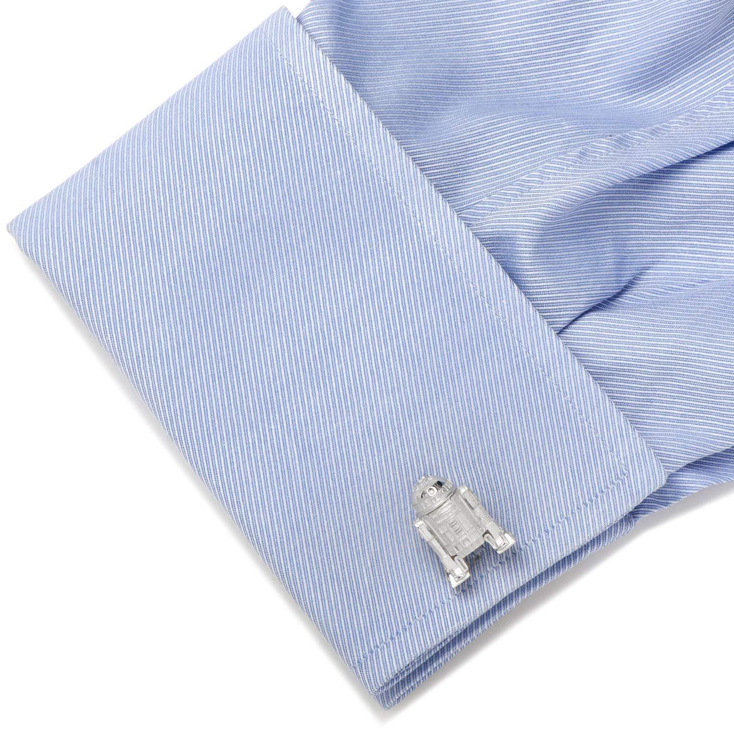 Star Wars R2-D2 Sterling Silver 3D Cufflinks - Cufflinks.com - Flyclothing LLC