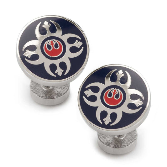 Star Wars Rebel Alliance Starbird Crest Blue and Red Cufflinks - Cufflinks.com - Flyclothing LLC