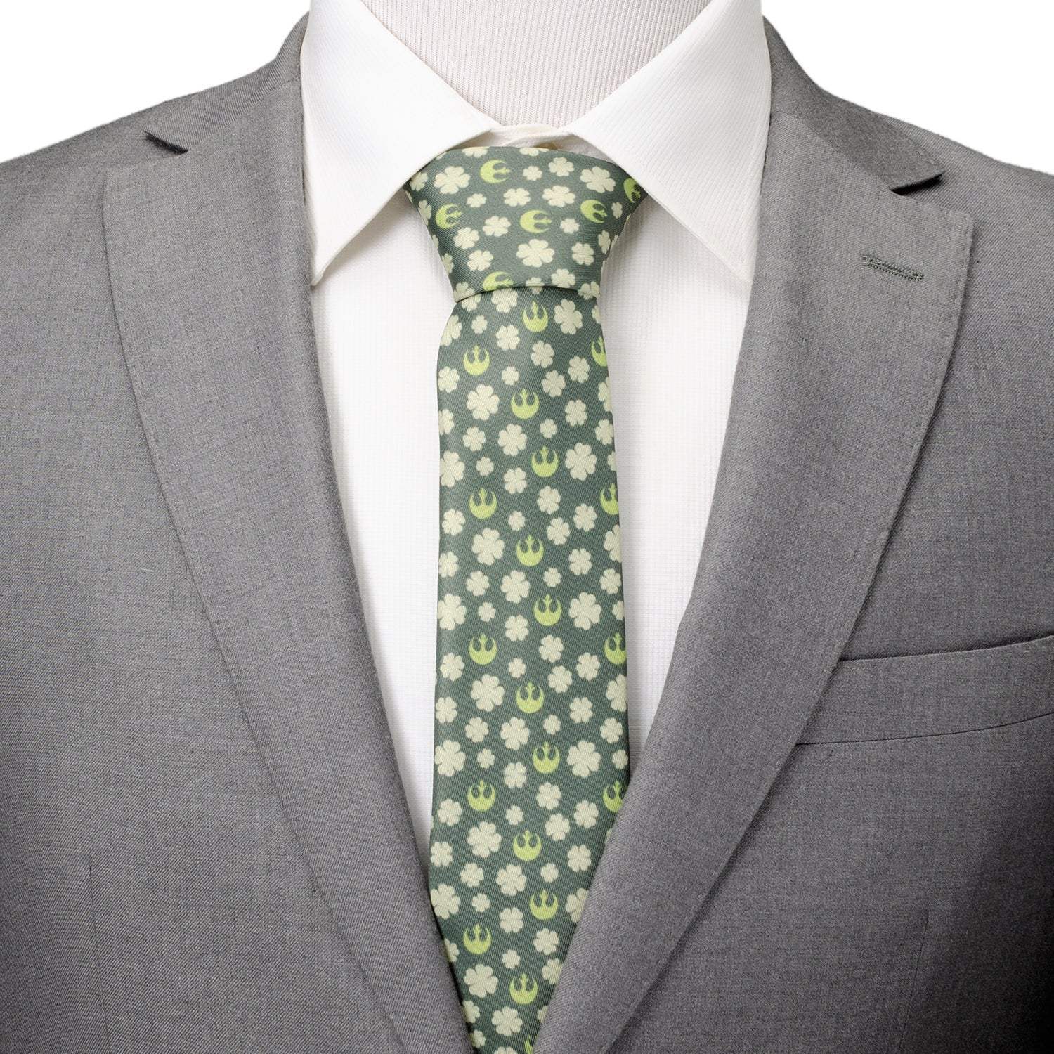 Star Wars Rebel Alliance Crest and Shamrock Green Tie - Cufflinks.com - Flyclothing LLC