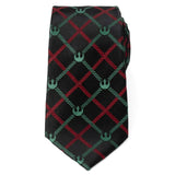 Star Wars Rebel Alliance Crest Red, Green, and Black Plaid Tie - Cufflinks.com - Flyclothing LLC
