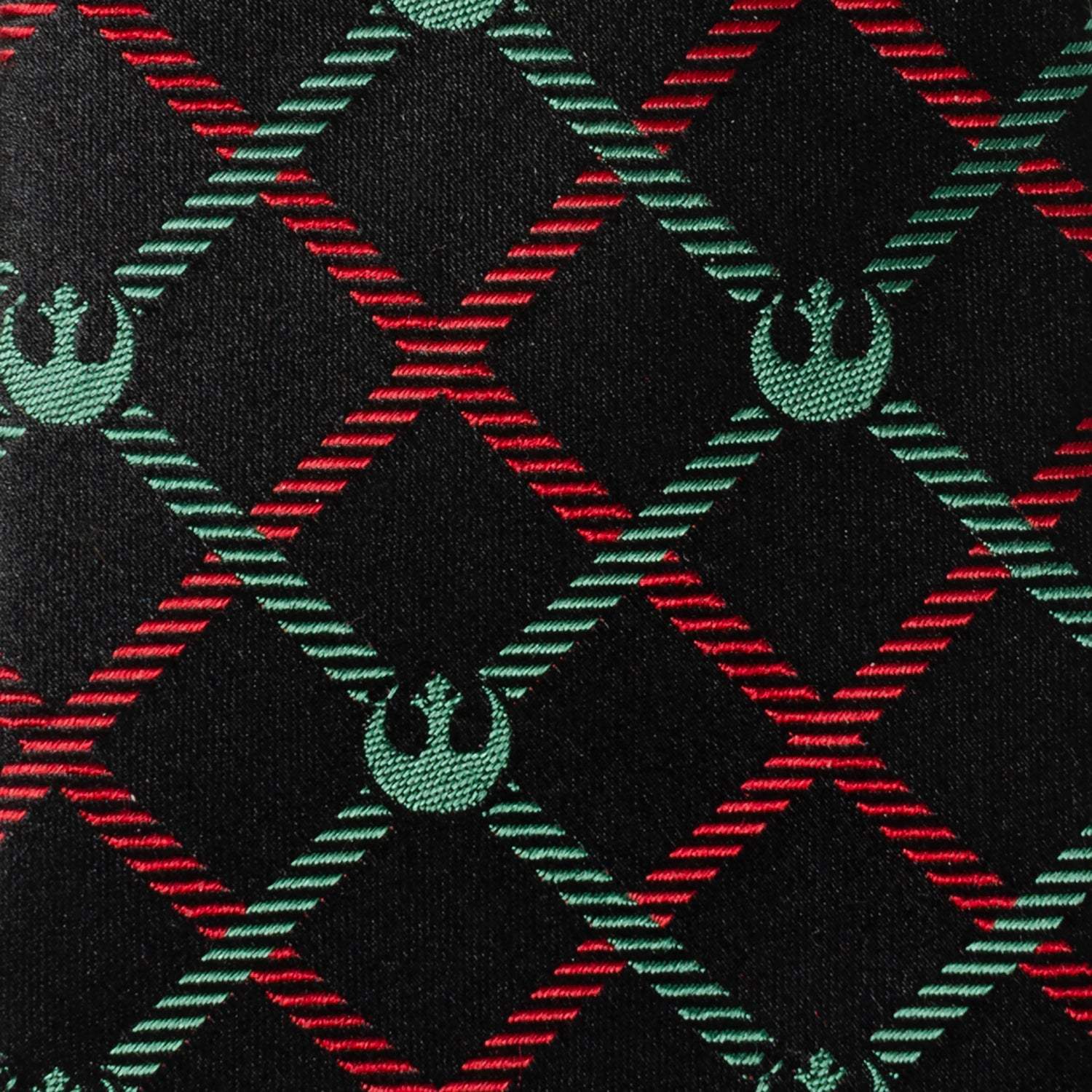 Star Wars Rebel Alliance Crest Red, Green, and Black Plaid Tie - Cufflinks.com - Flyclothing LLC