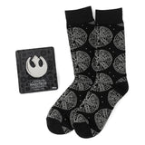 Star Wars Millennium Falcon Black Dress Socks and Lapel Pin Gift Set - Cufflinks.com - Flyclothing LLC