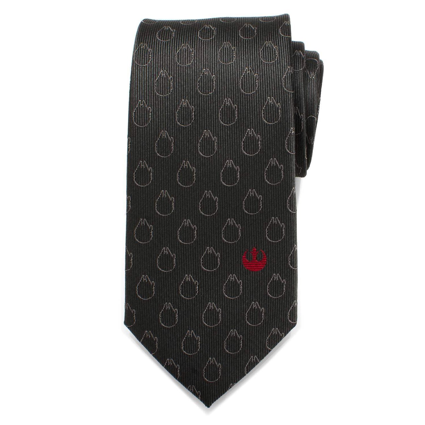 Star Wars Rebel Alliance and Millennium Falcon Gray Tie with Red Crest - Cufflinks.com - Flyclothing LLC