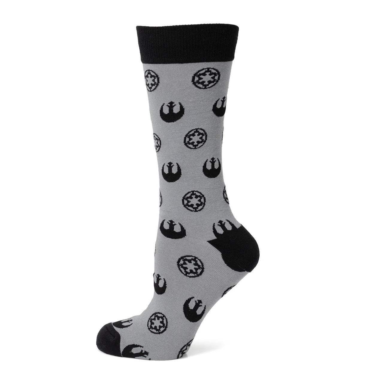 Star Wars Rebel Alliance Starbird Crest and Imperial Crest Gray Dress Socks and Lapel Pin Gift Set - Cufflinks.com - Flyclothing LLC
