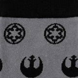 Star Wars Rebel Alliance Starbird Crest and Imperial Crest Gray Dress Socks and Lapel Pin Gift Set - Cufflinks.com - Flyclothing LLC