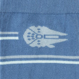 Star Wars Millennium Falcon Blue Striped Tie