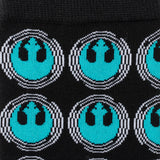Star Wars Rebel Alliance Crest Teal and Black Dress Socks and Lapel Pin Gift Set