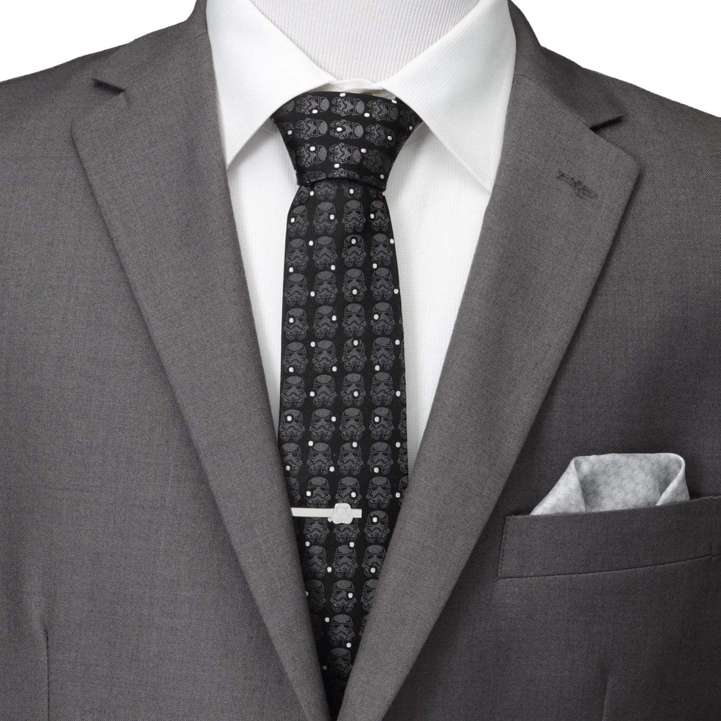 Star Wars Stormtrooper Dotted Black Tie - Cufflinks.com - Flyclothing LLC