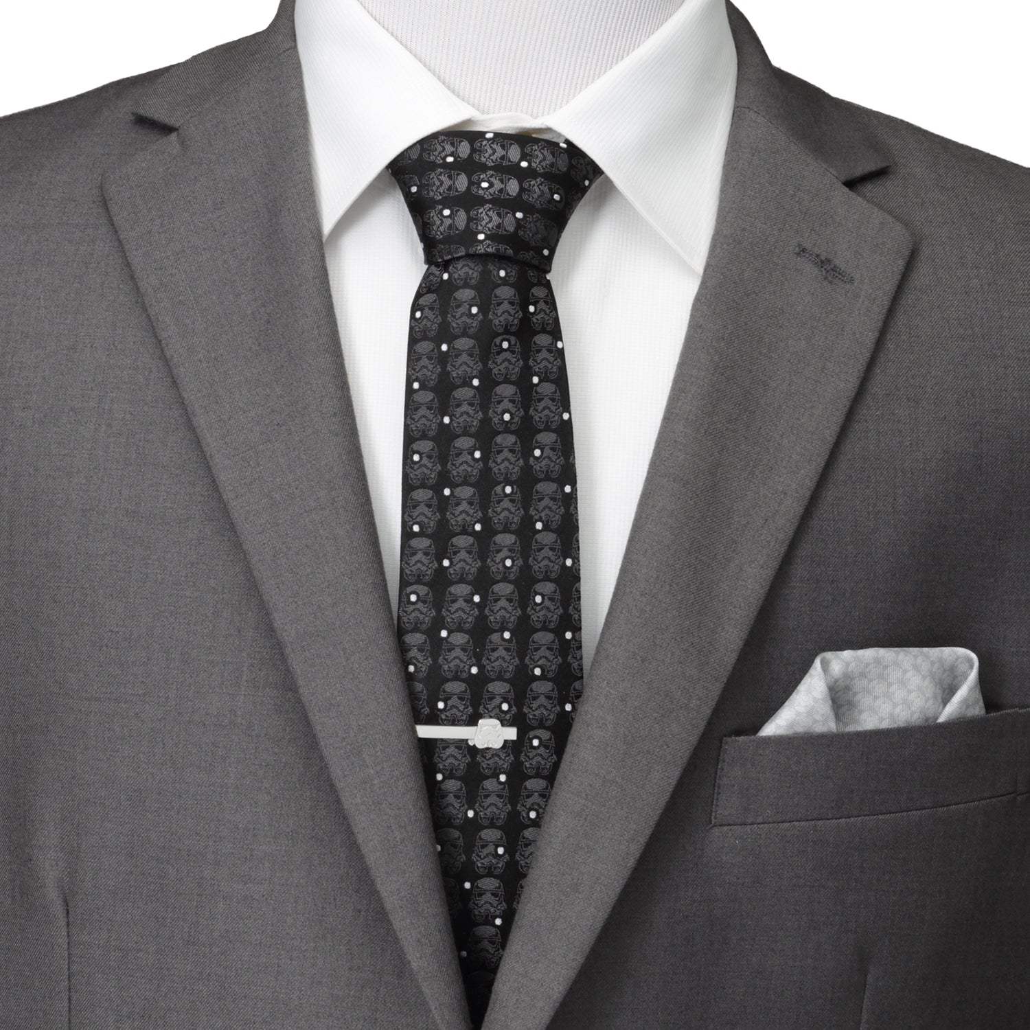 Star Wars Stormtrooper Dotted Black Tie - Cufflinks.com - Flyclothing LLC