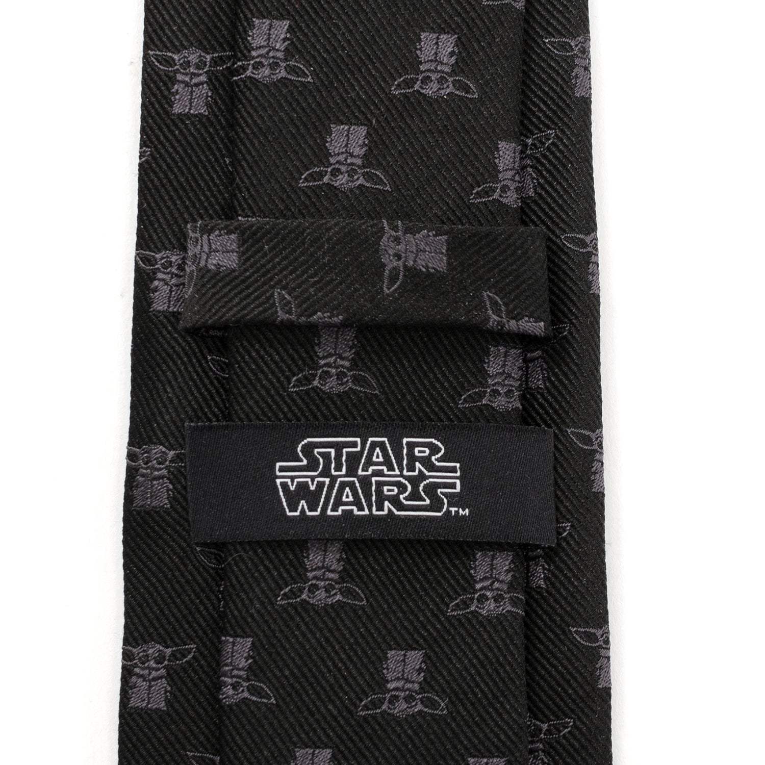 Star Wars Grogu Black Tie - Cufflinks.com - Flyclothing LLC