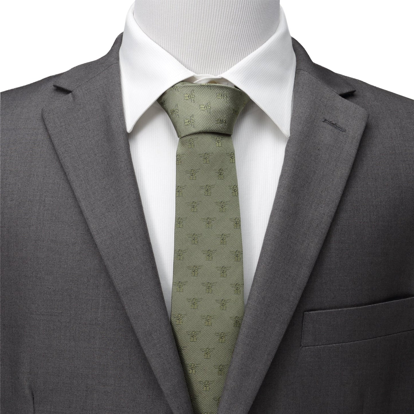 Star Wars Grogu Sage Green Tie - Cufflinks.com - Flyclothing LLC