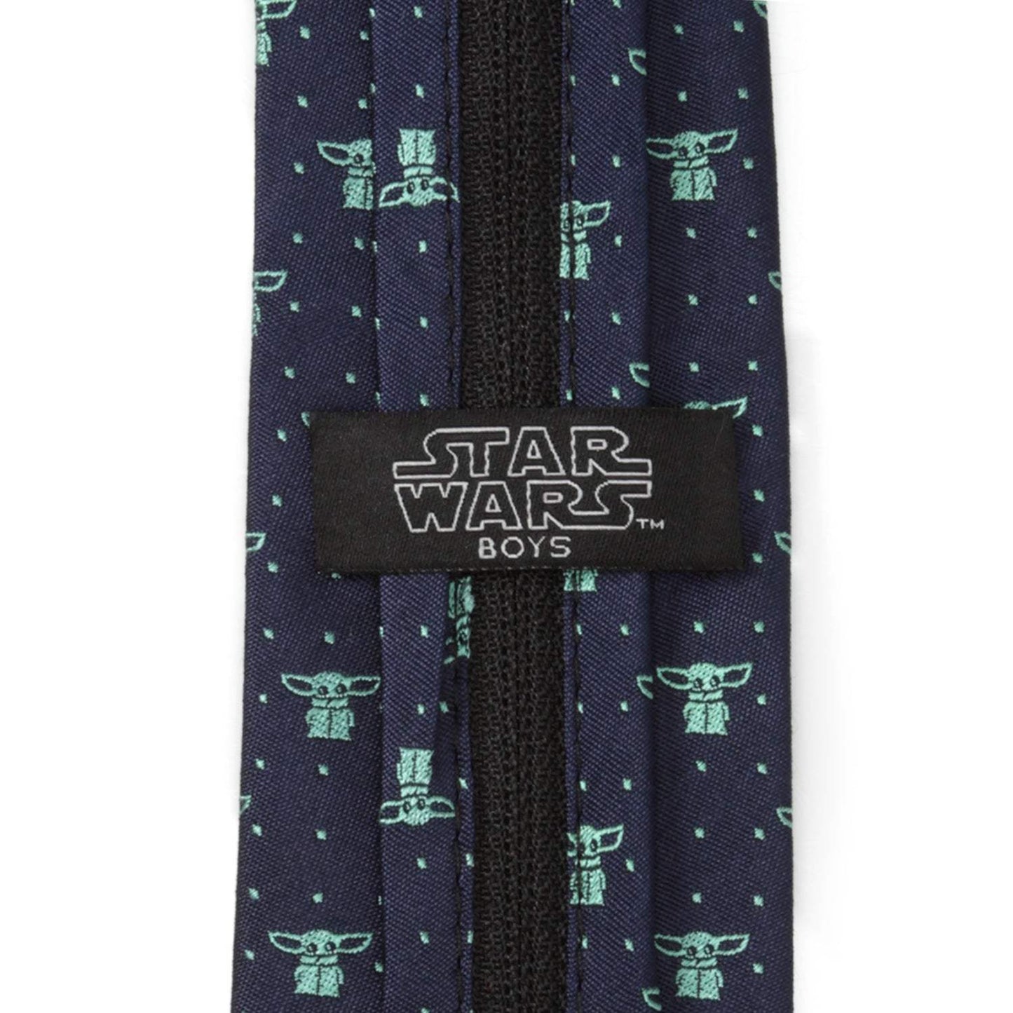 Star Wars Grogu Boy's Navy Dotted Zipper Tie - Cufflinks.com - Flyclothing LLC