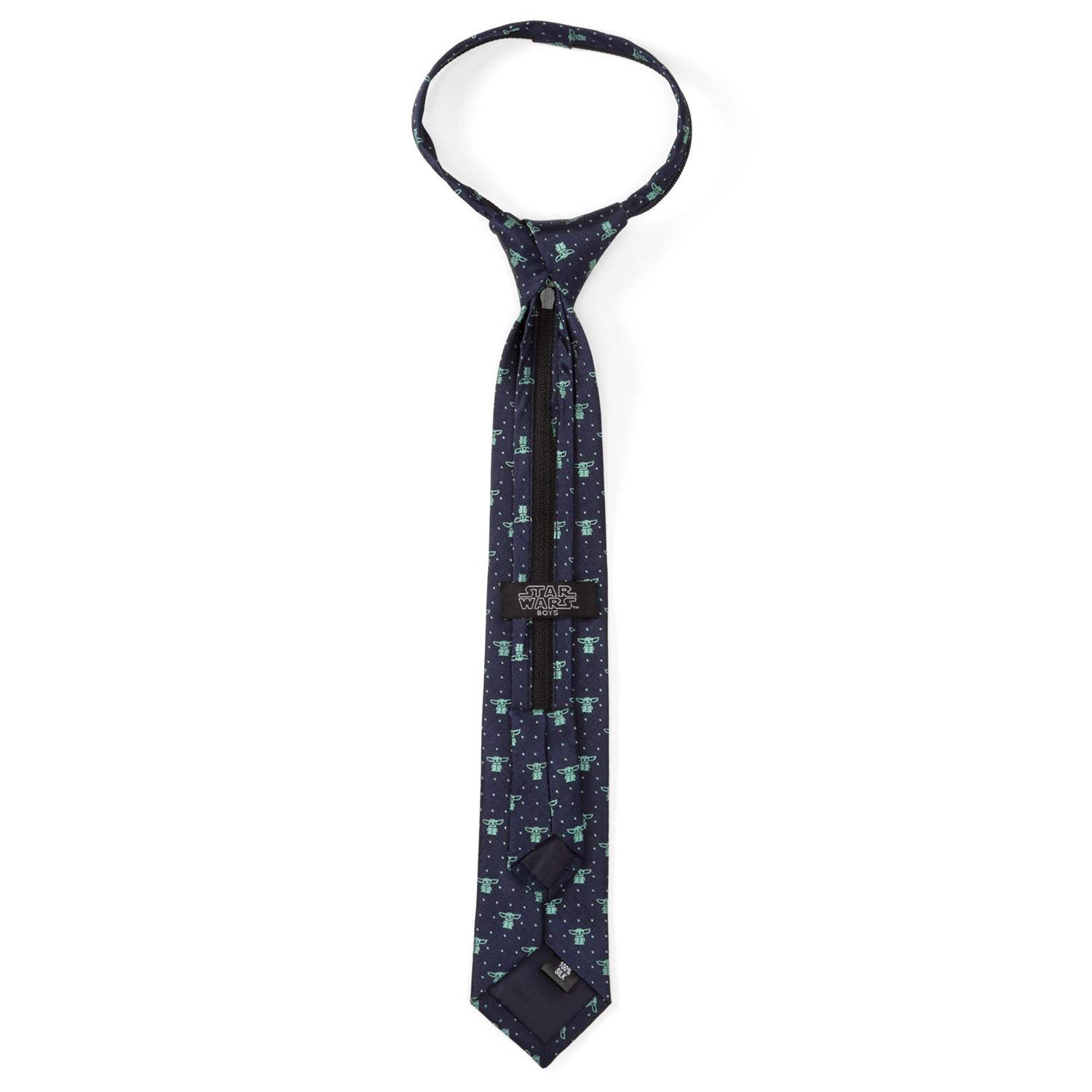 Star Wars Grogu Boy's Navy Dotted Zipper Tie - Cufflinks.com - Flyclothing LLC