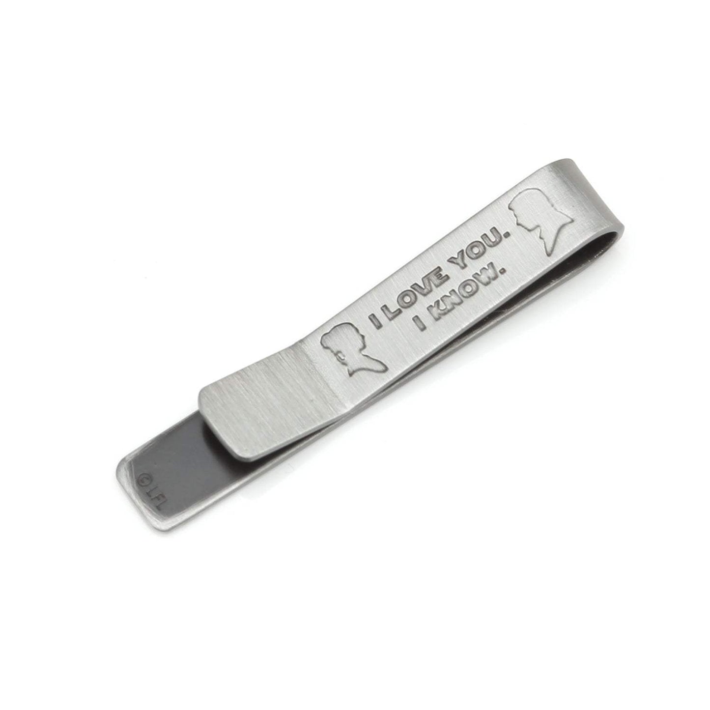 Star Wars Princess Leia and Han Solo "I Love You / I Know" Hidden Message Tie Bar - Cufflinks.com - Flyclothing LLC