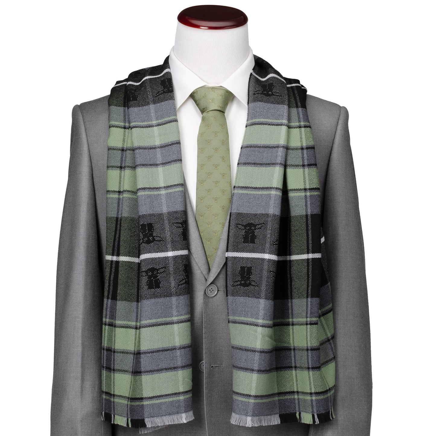 Star Wars Grogu Green and Black Scarf - Cufflinks.com - Flyclothing LLC