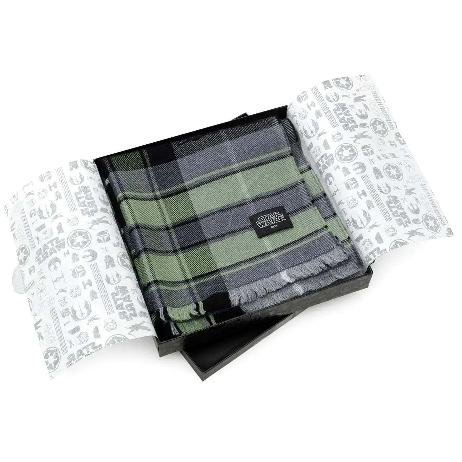 Star Wars Grogu Green and Black Scarf - Cufflinks.com - Flyclothing LLC