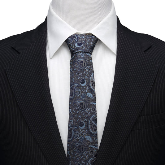 Star Wars Darth Vader Blue and Gray Paisley Tie