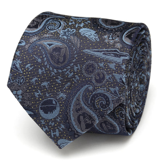 Star Wars Darth Vader Blue and Gray Paisley Tie