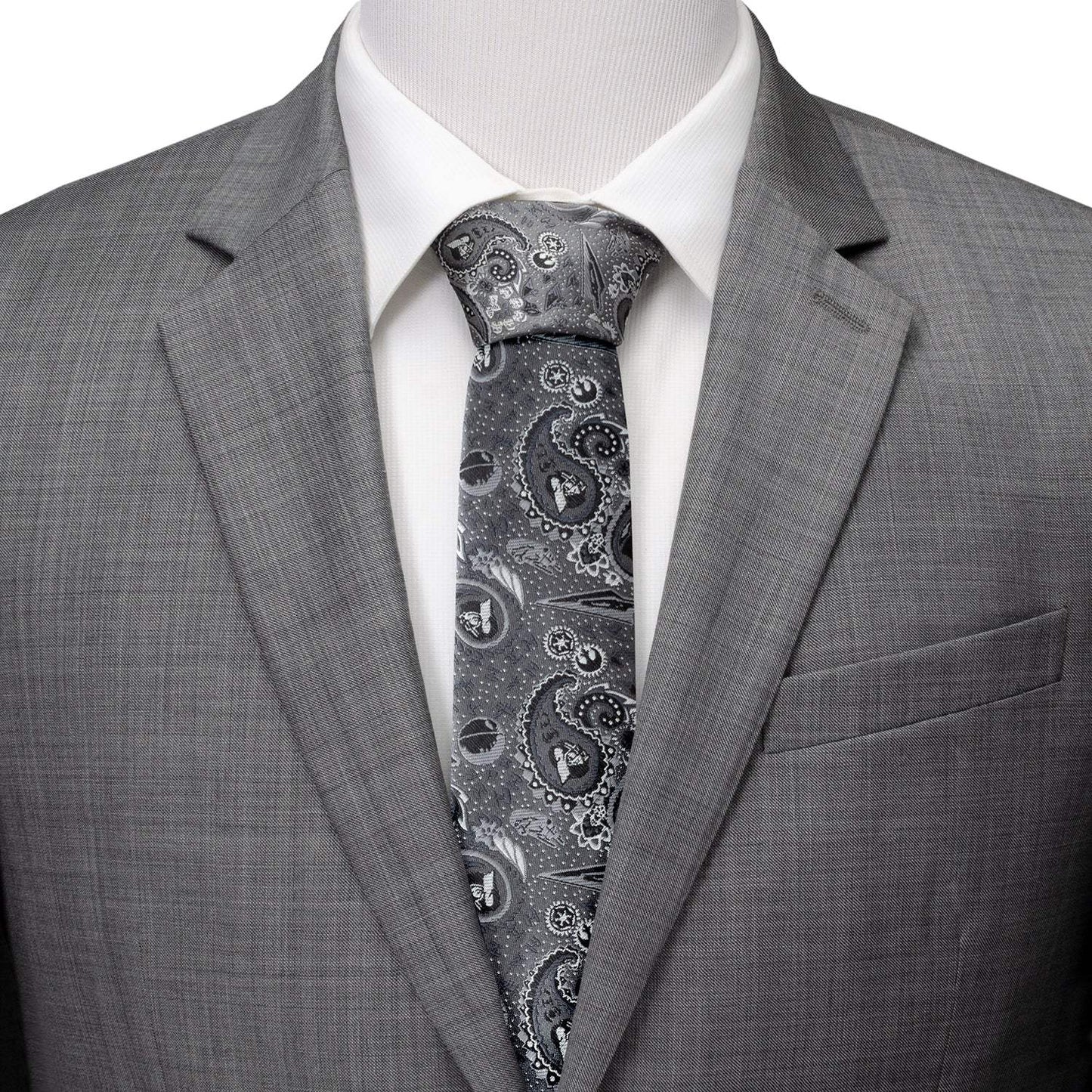 Star Wars Darth Vader Gray Paisley Tie - Cufflinks.com - Flyclothing LLC