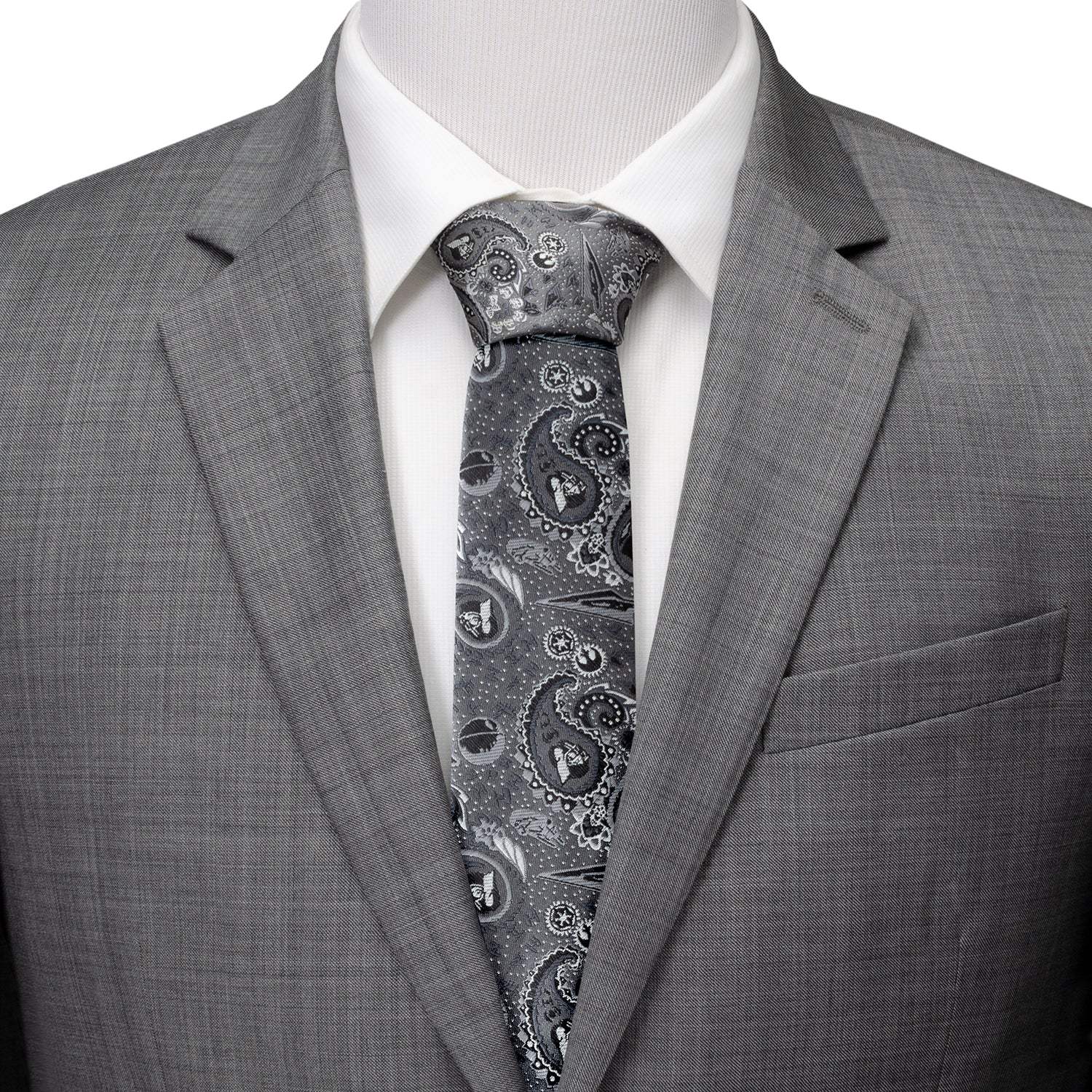 Star Wars Darth Vader Gray Paisley Tie - Cufflinks.com - Flyclothing LLC