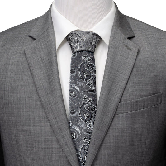Star Wars Darth Vader Gray Paisley Tie