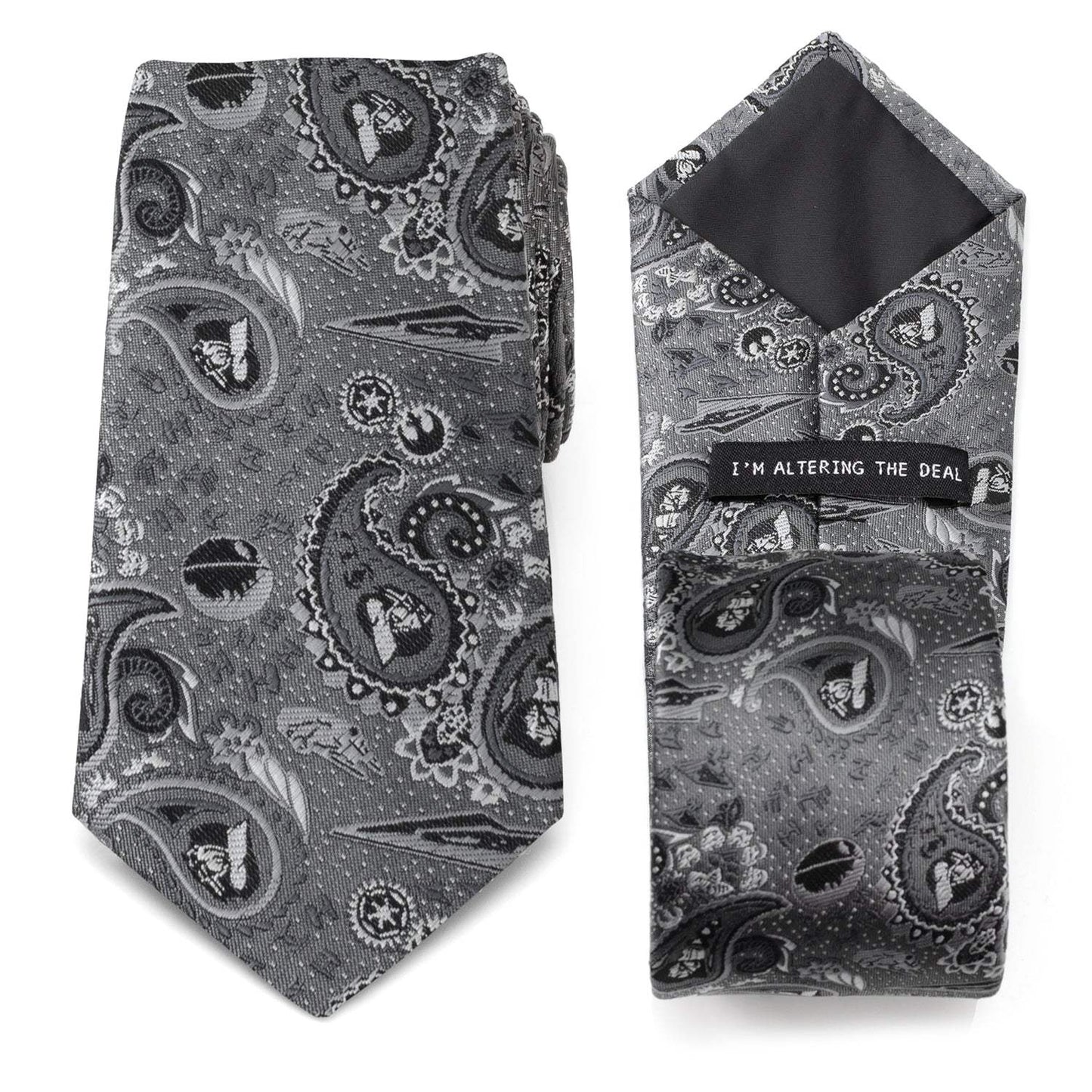 Star Wars Darth Vader Gray Paisley Tie - Cufflinks.com - Flyclothing LLC