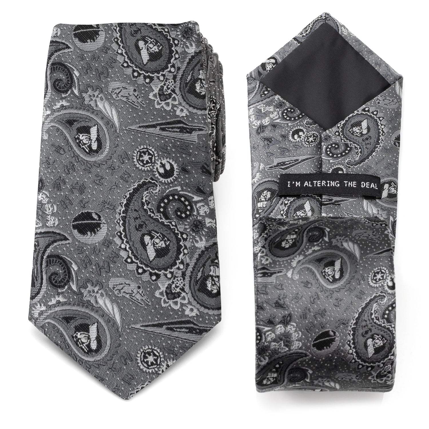 Star Wars Darth Vader Gray Paisley Tie - Cufflinks.com - Flyclothing LLC