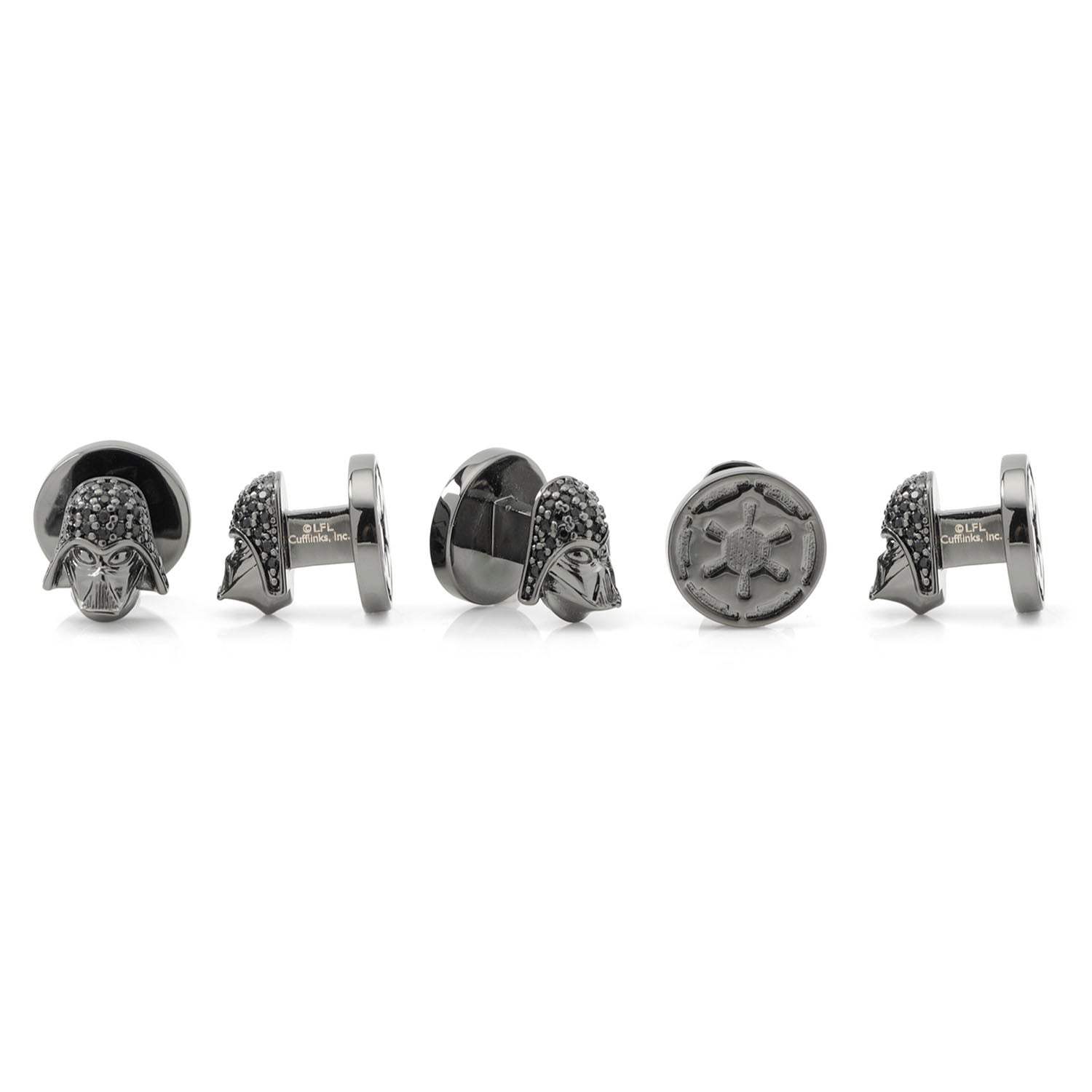 Star Wars Darth Vader Crystal 3D 5-Studs - Cufflinks.com - Flyclothing LLC