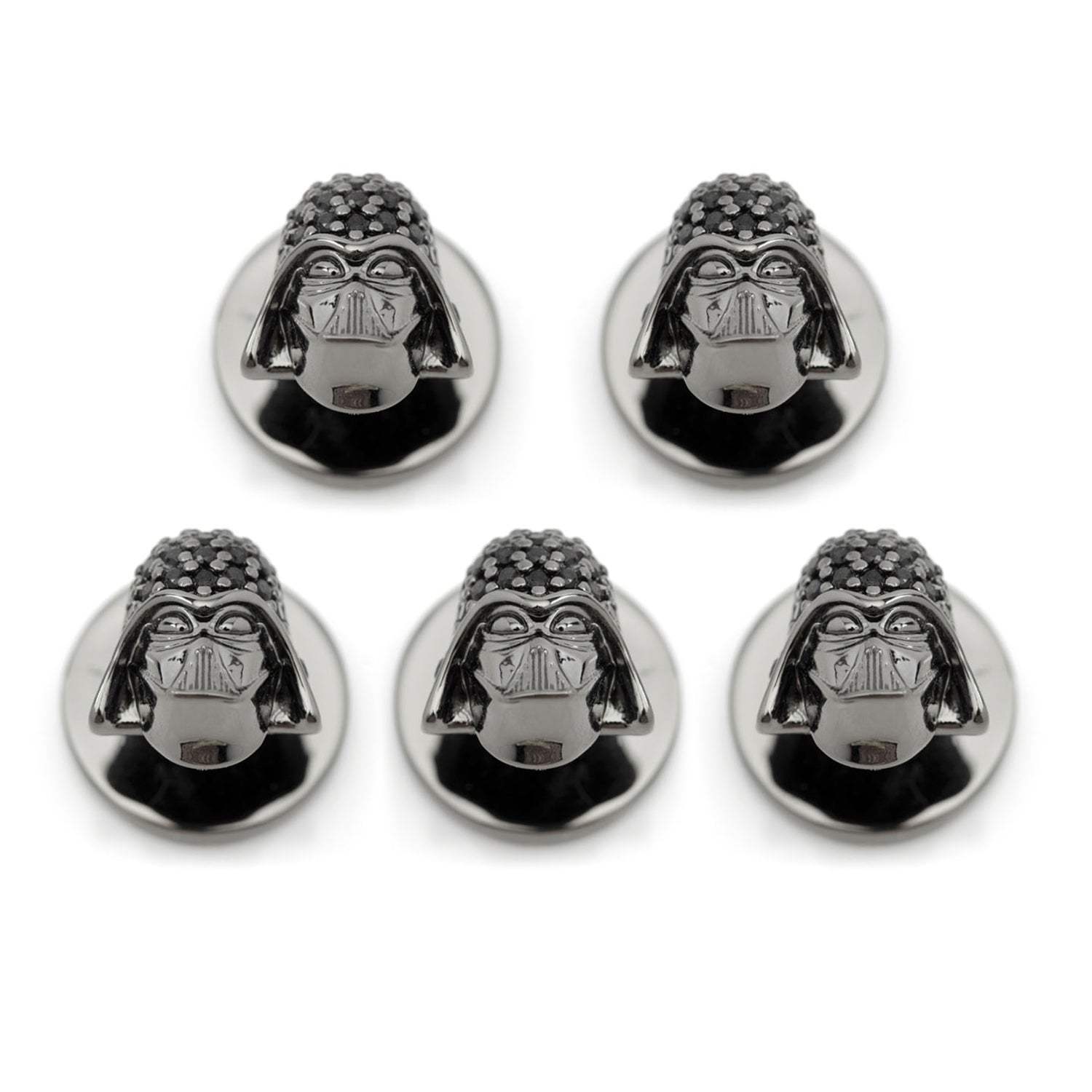 Star Wars Darth Vader Crystal 3D 5-Studs - Cufflinks.com - Flyclothing LLC