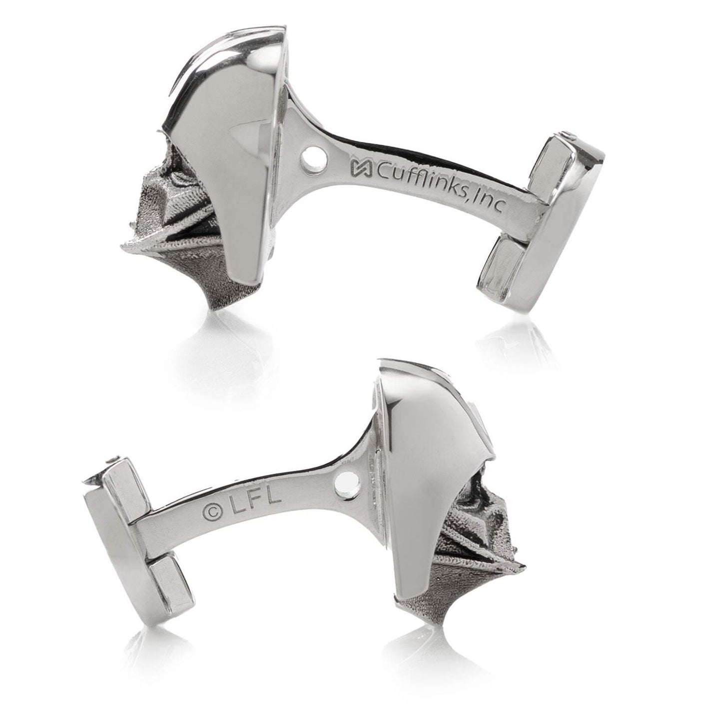 Star Wars Darth Vader Sterling Silver 3D Cufflinks - Cufflinks.com - Flyclothing LLC