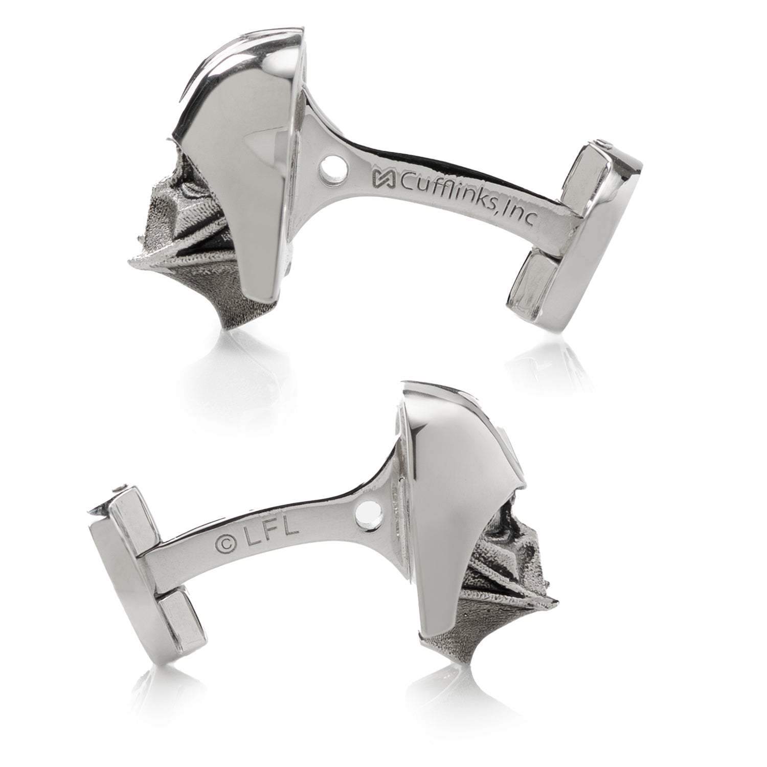 Star Wars Darth Vader Sterling Silver 3D Cufflinks - Cufflinks.com - Flyclothing LLC