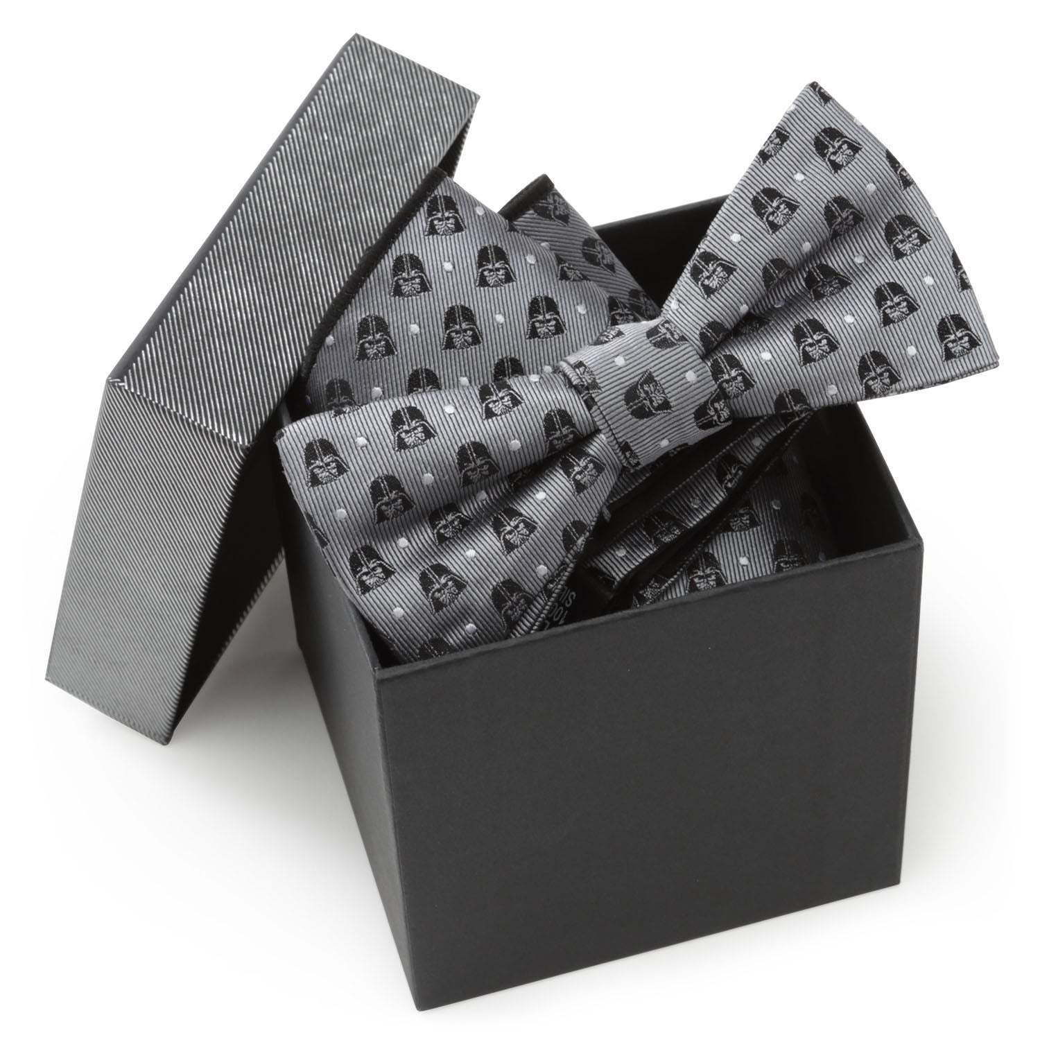 Star Wars Darth Vader Gray Polka Dot Bow Tie and Pocket Square Gift Set - Cufflinks.com - Flyclothing LLC