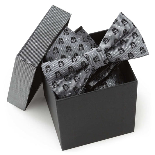 Star Wars Darth Vader Gray Polka Dot Bow Tie and Pocket Square Gift Set - Cufflinks.com - Flyclothing LLC