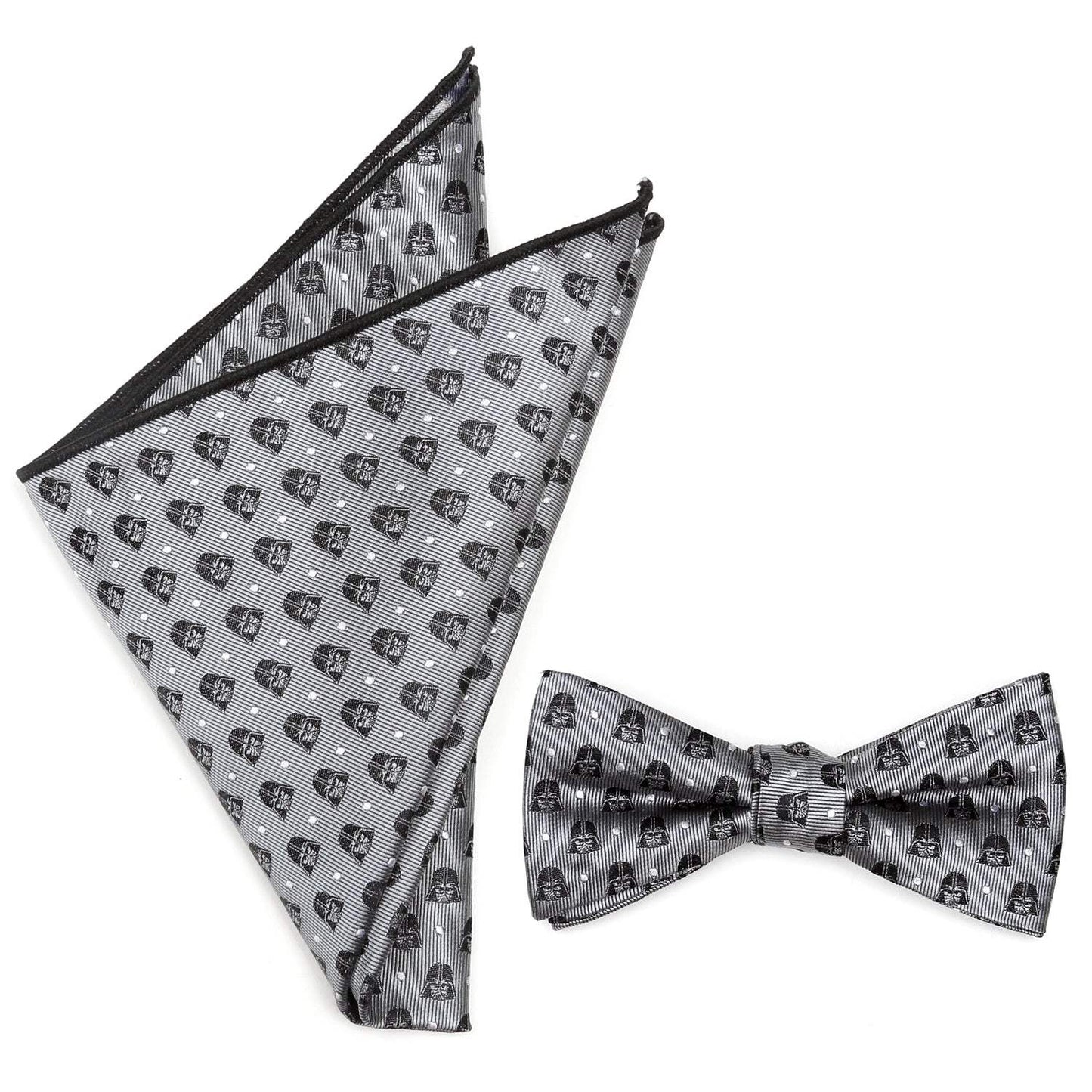 Star Wars Darth Vader Gray Polka Dot Bow Tie and Pocket Square Gift Set - Cufflinks.com - Flyclothing LLC